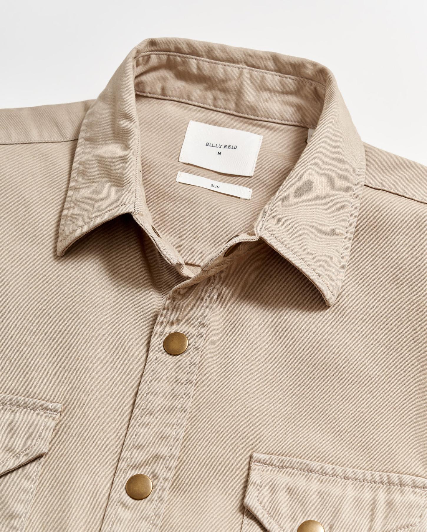Men Shoals Twill Shirt Khaki | Billy Reid Shirting