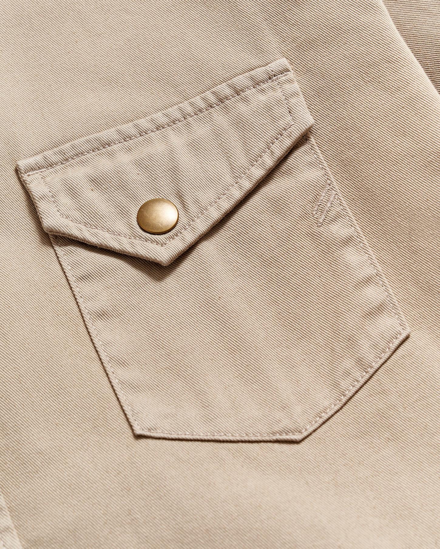 Men Shoals Twill Shirt Khaki | Billy Reid Shirting