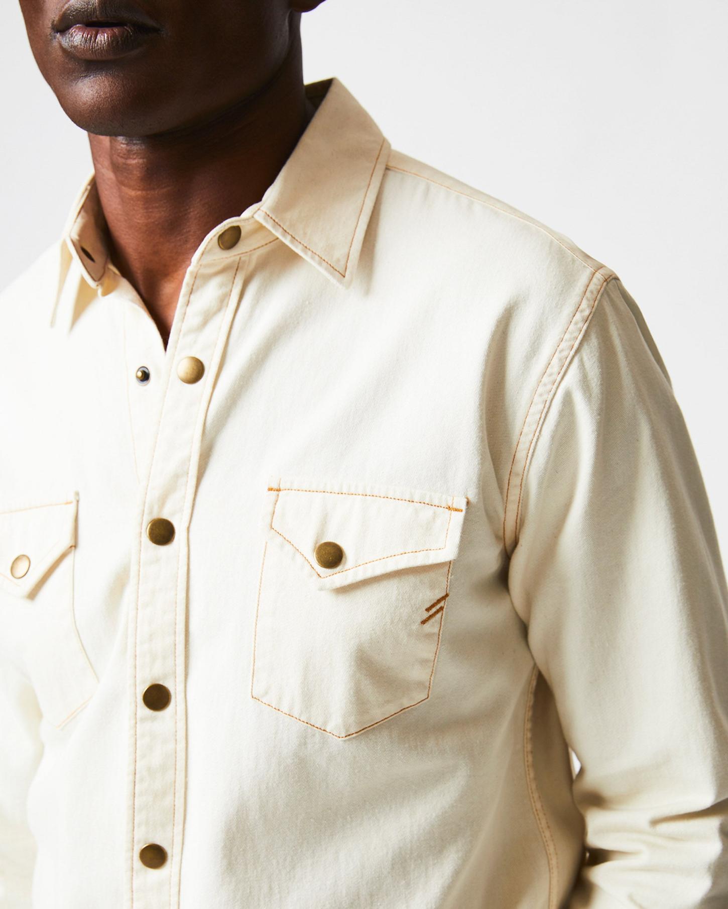Men Shoals Twill Shirt Natural | Billy Reid Shirting