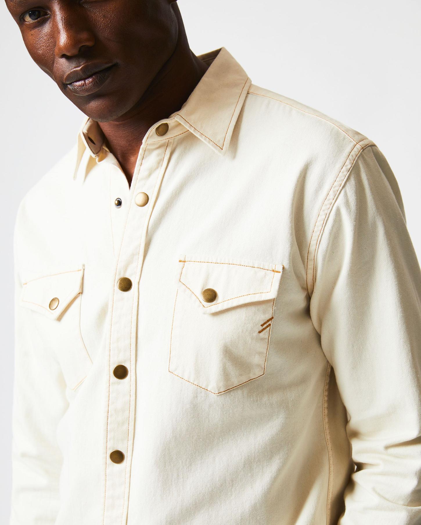 Men Shoals Twill Shirt Natural | Billy Reid Shirting