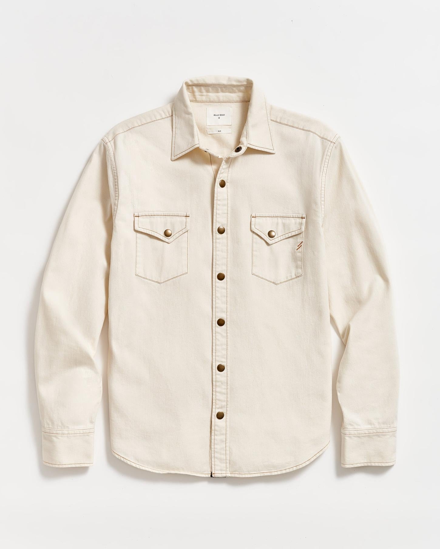 Men Shoals Twill Shirt Natural | Billy Reid Shirting