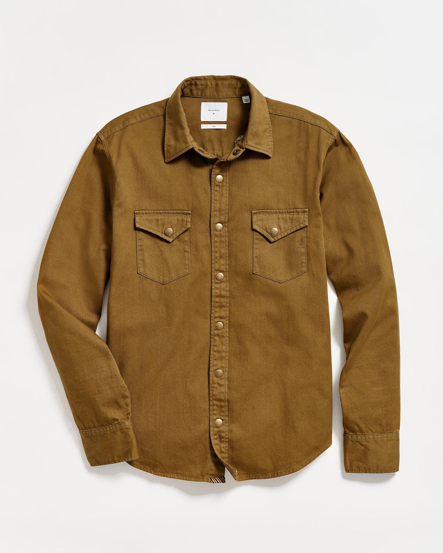 Men Shoals Twill Shirt Slate Green | Billy Reid Shirting