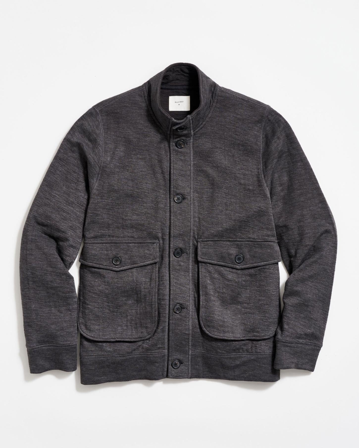 Men Slub Cotton Cardigan Black | Billy Reid Sweaters &amp; Sweatshirts
