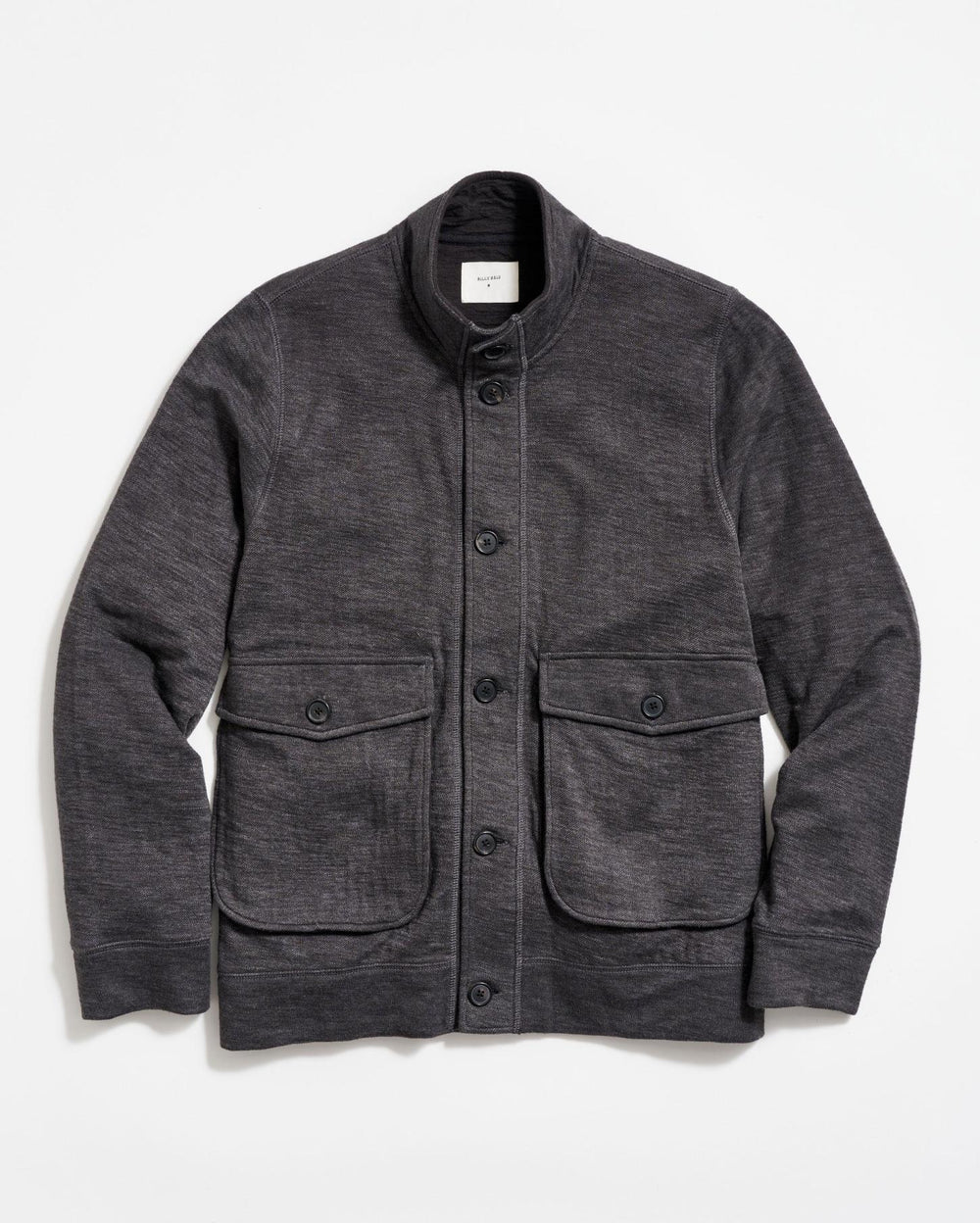 Men Slub Cotton Cardigan Black | Billy Reid Sweaters &amp; Sweatshirts