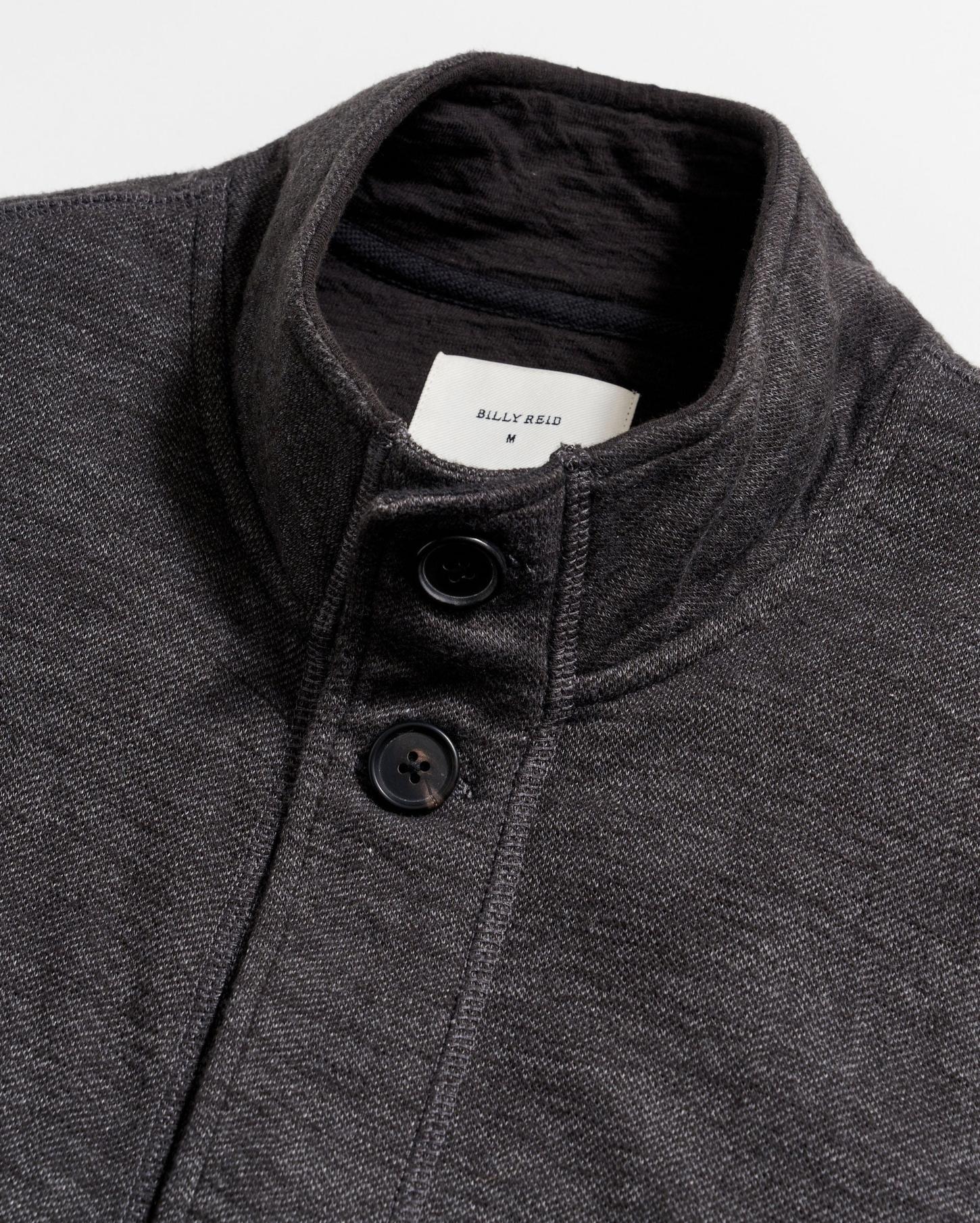 Men Slub Cotton Cardigan Black | Billy Reid Sweaters &amp; Sweatshirts