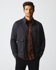 Men Slub Cotton Cardigan Black | Billy Reid Sweaters &amp; Sweatshirts