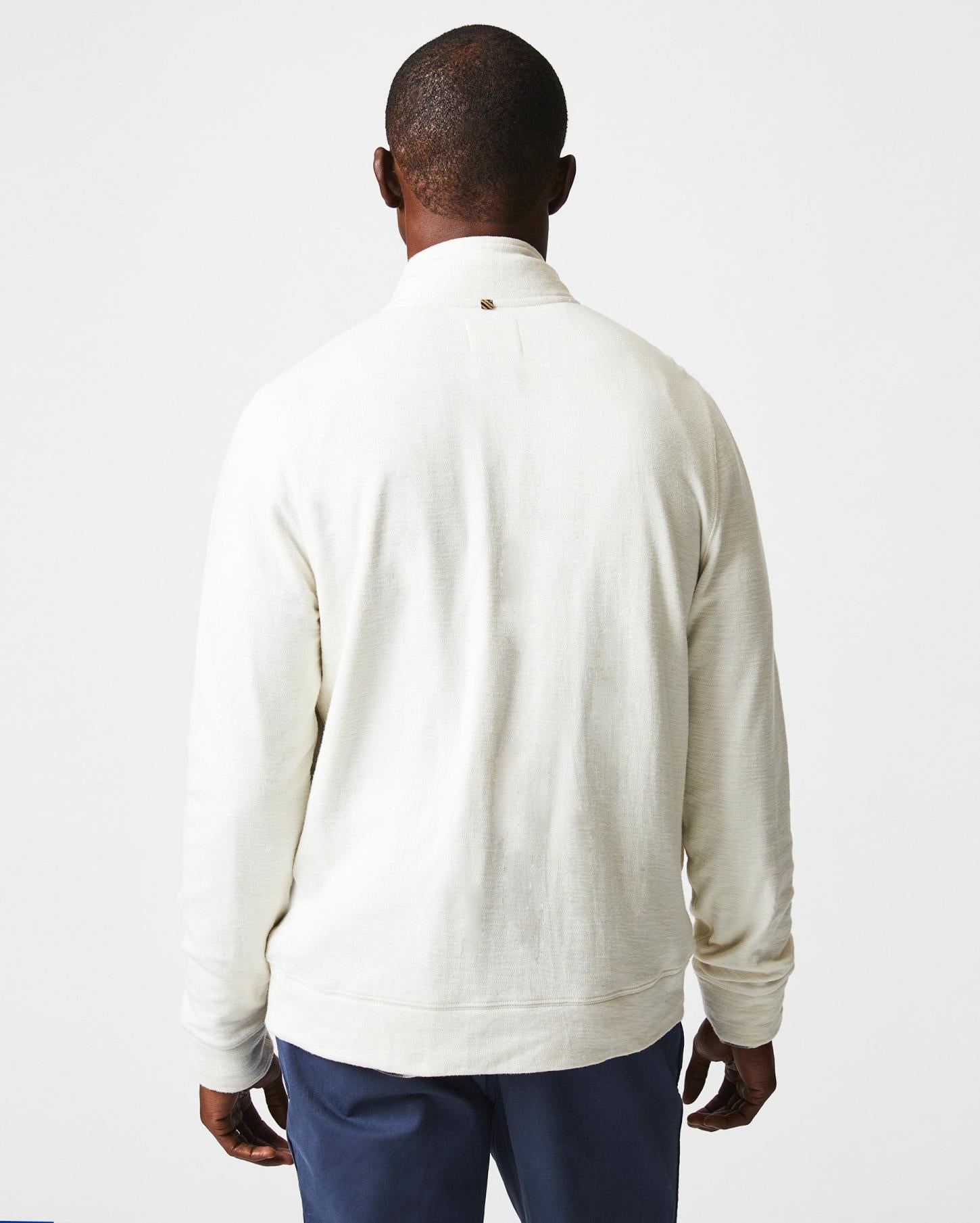 Men Slub Cotton Cardigan Tinted White | Billy Reid Sweaters &amp; Sweatshirts