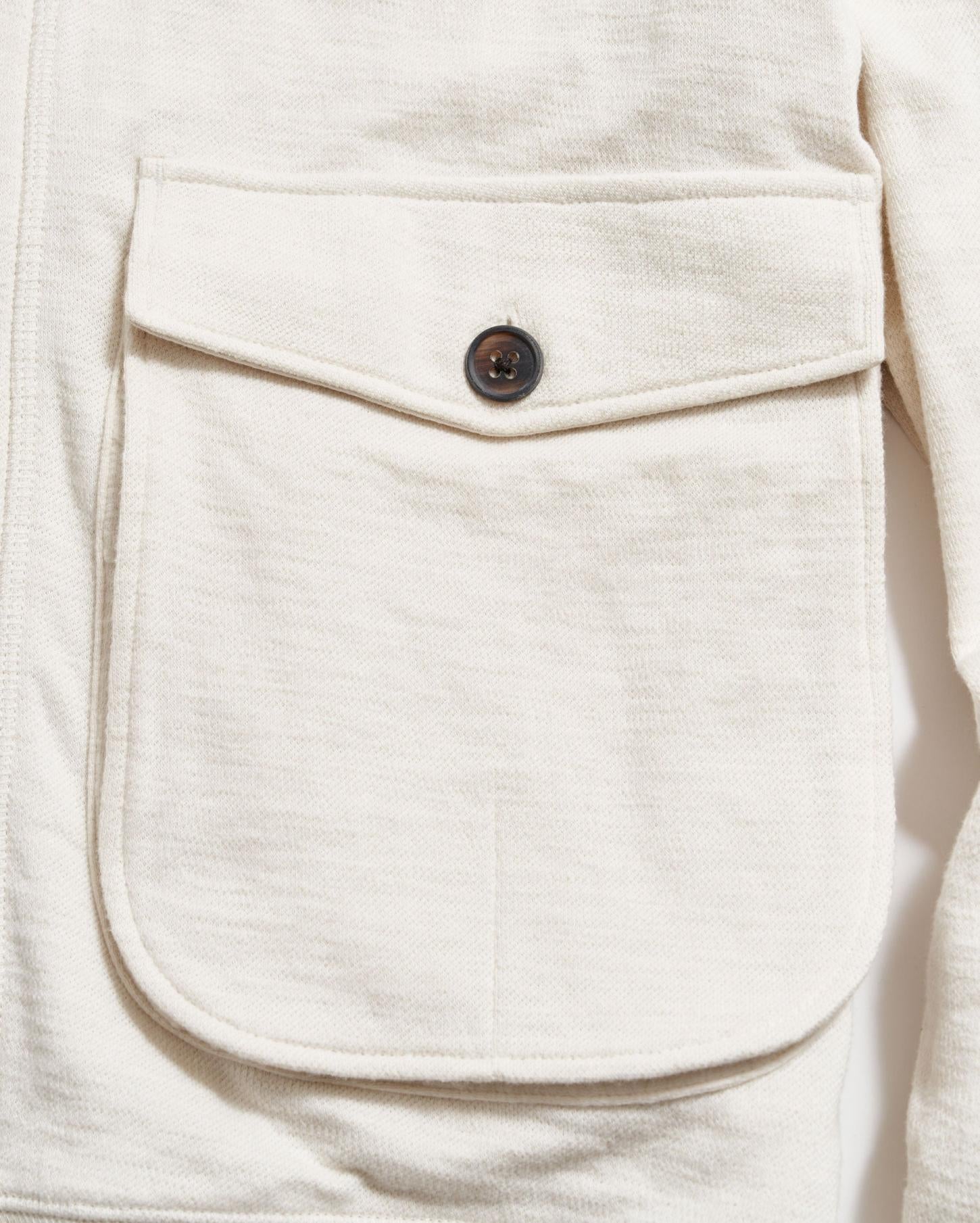 Men Slub Cotton Cardigan Tinted White | Billy Reid Sweaters &amp; Sweatshirts