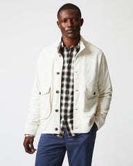Men Slub Cotton Cardigan Tinted White | Billy Reid Sweaters &amp; Sweatshirts