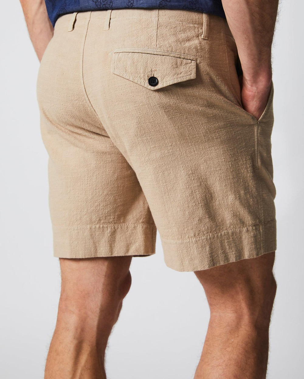 Men Slub Cotton Short Khaki | Billy Reid Bottoms