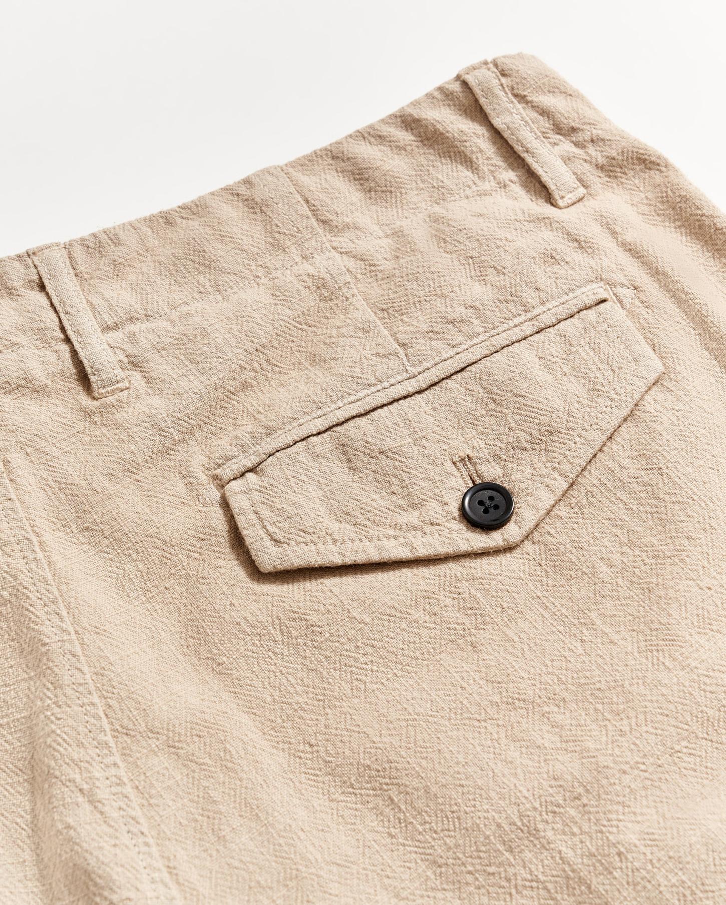 Men Slub Cotton Short Khaki | Billy Reid Bottoms