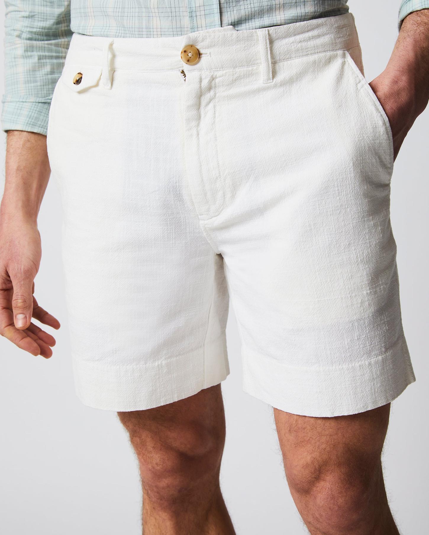 Men Slub Cotton Short Tinted White | Billy Reid Bottoms