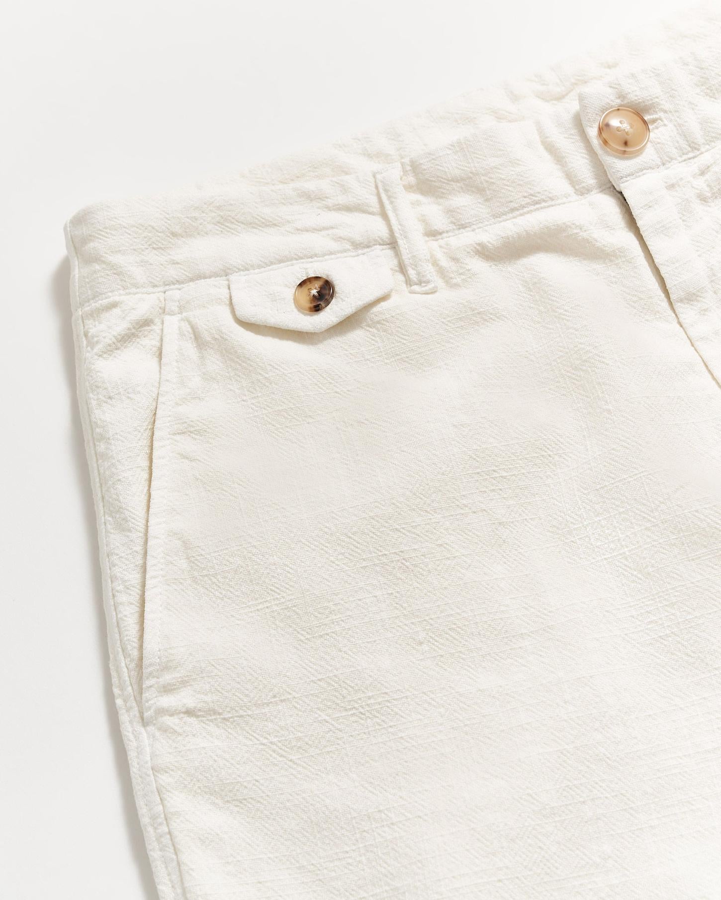 Men Slub Cotton Short Tinted White | Billy Reid Bottoms