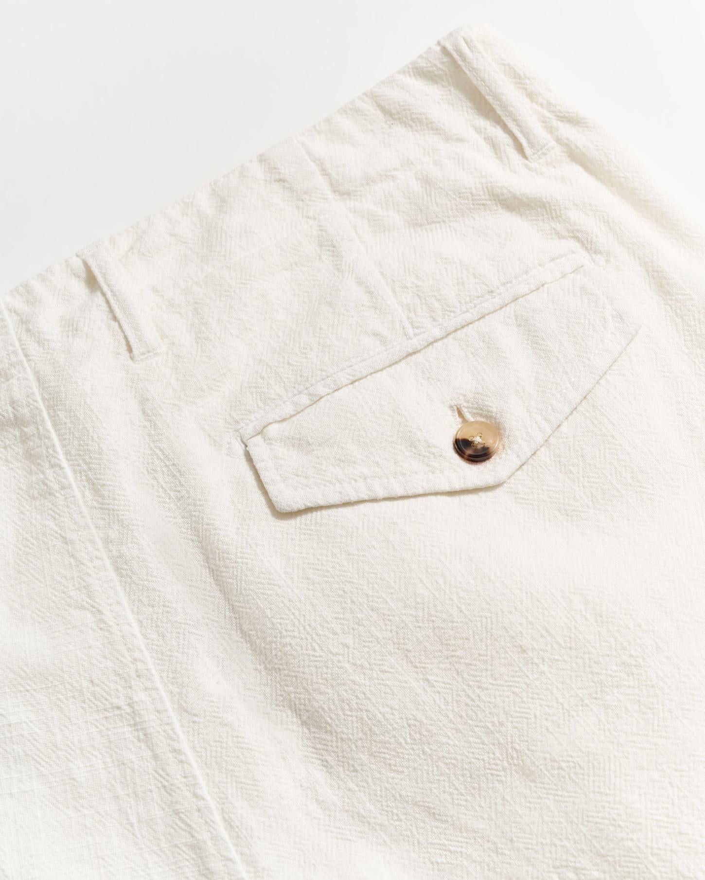 Men Slub Cotton Short Tinted White | Billy Reid Bottoms