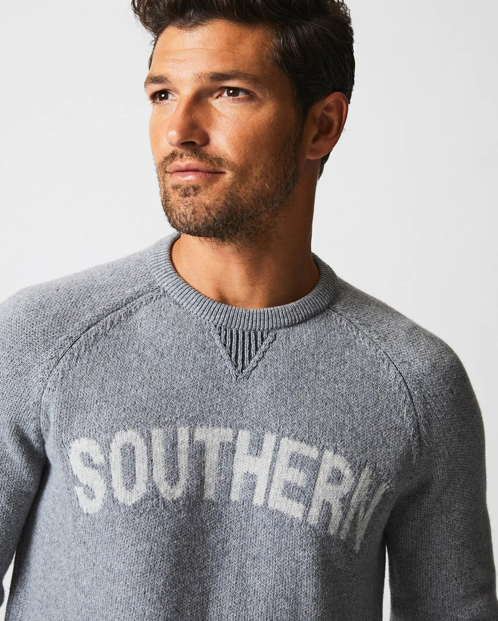 Men Southern Sweater Grey | Billy Reid Sweaters &amp; Sweatshirts