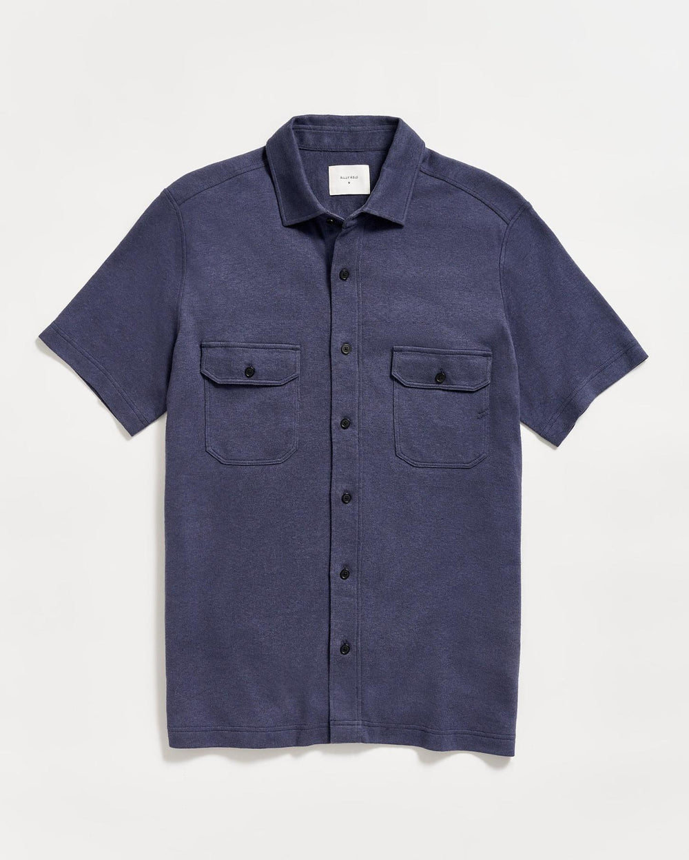 Men S/S Hemp Cotton Knit Shirt Navy | Billy Reid Shirting