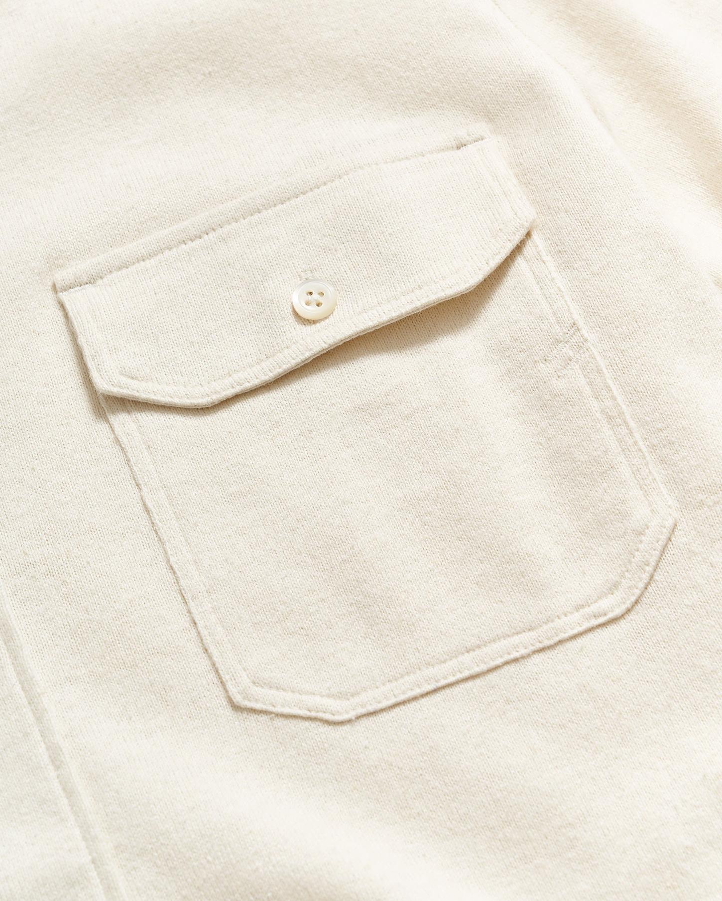 Men S/S Hemp Cotton Knit Shirt Tinted White | Billy Reid Shirting