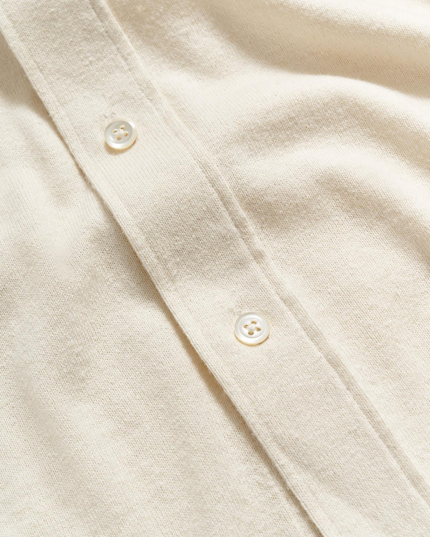 Men S/S Hemp Cotton Knit Shirt Tinted White | Billy Reid Shirting