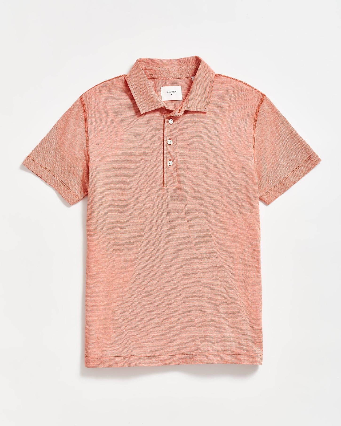 Men Stripe Pensacola Polo Burnt Red | Billy Reid Polos, Tees &amp; Henleys