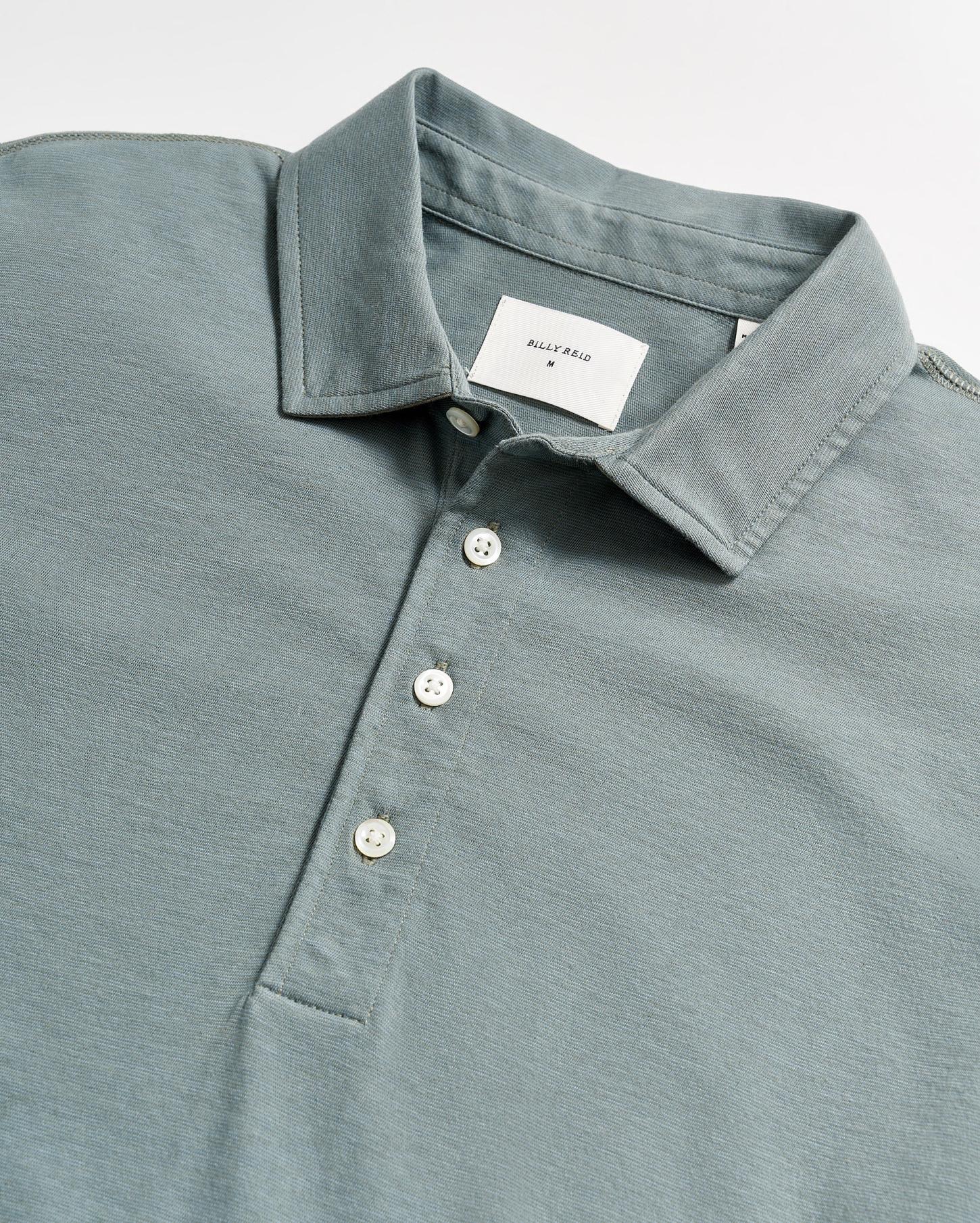 Men Stripe Pensacola Polo Slate Green | Billy Reid Polos, Tees &amp; Henleys