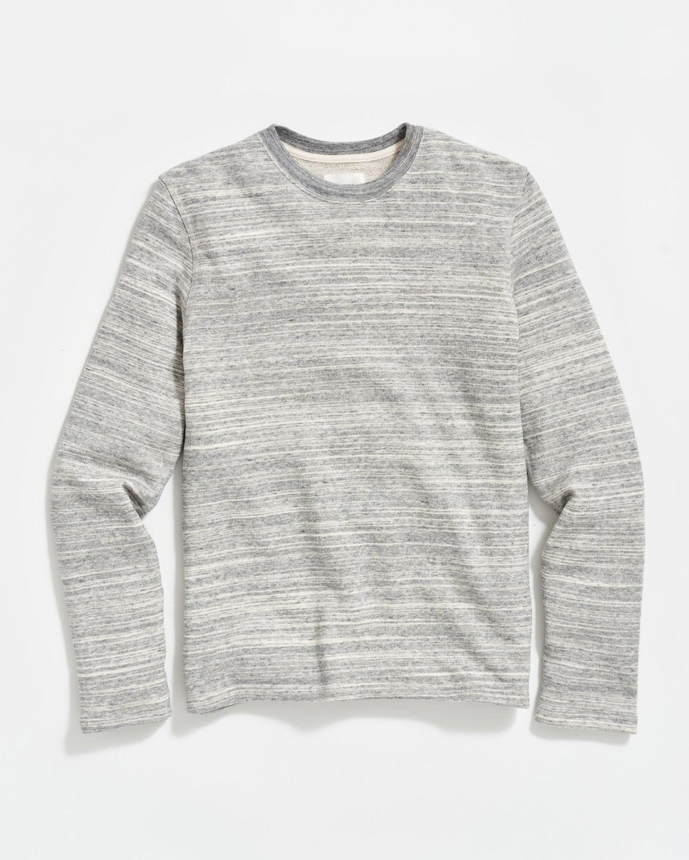 Men Terry Knit Crew Light Grey | Billy Reid Sweaters &amp; Sweatshirts