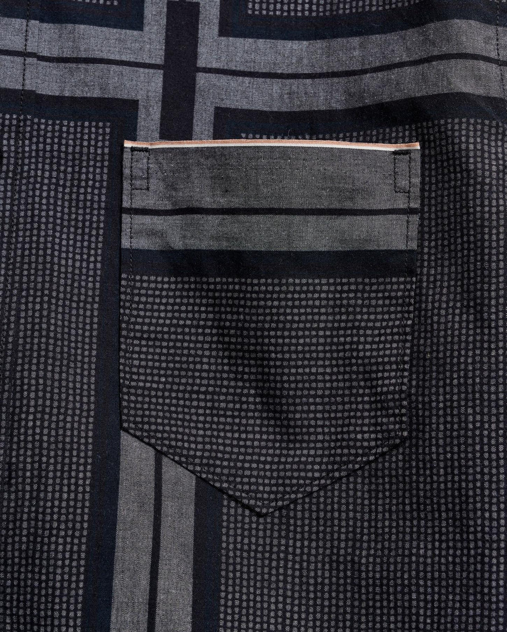 Men Textured Plaid Msl 1-Pocket Shirt Black/dark Brown | Billy Reid Shirting