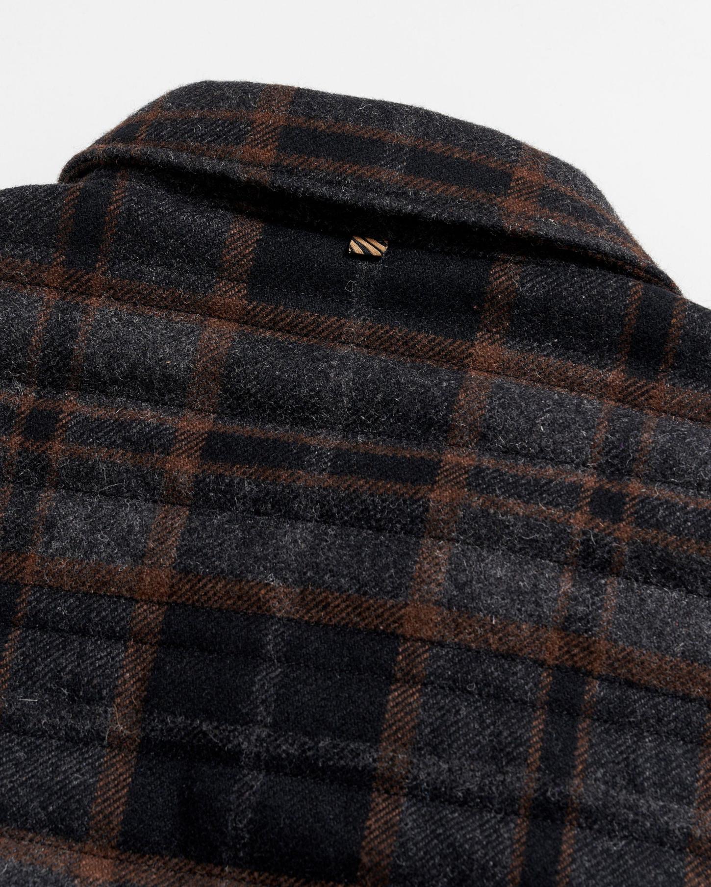 Men Theo Shirt Jacket Black/charcoal | Billy Reid Jackets &amp; Outerwear