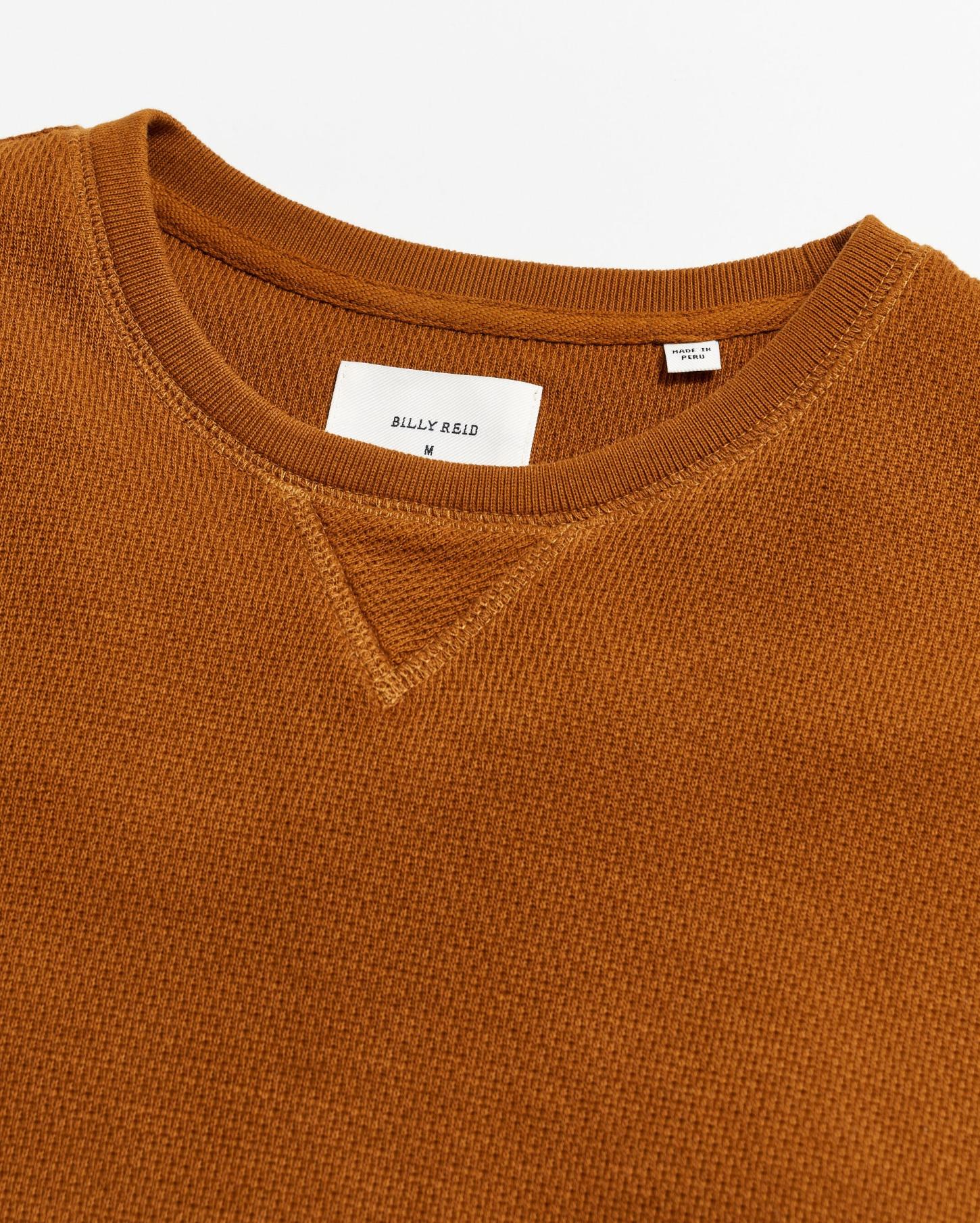 Men Thermal L/S Crew Billy's Brown | Billy Reid Sweaters &amp; Sweatshirts