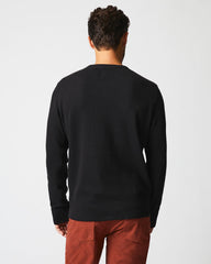 Men Thermal L/S Crew Black | Billy Reid Sweaters &amp; Sweatshirts