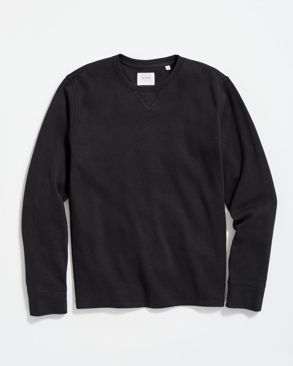 Men Thermal L/S Crew Black | Billy Reid Sweaters &amp; Sweatshirts