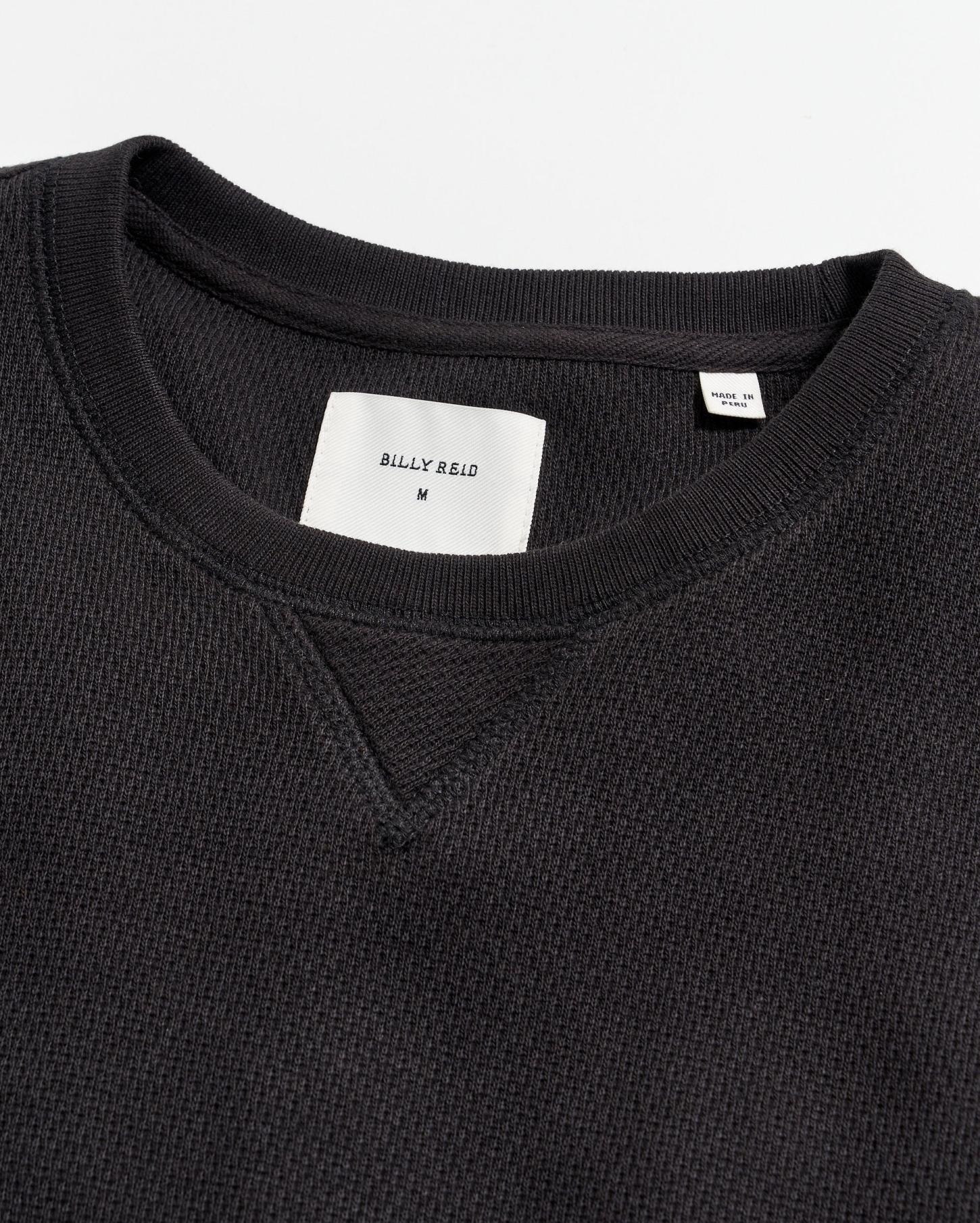 Men Thermal L/S Crew Black | Billy Reid Sweaters &amp; Sweatshirts