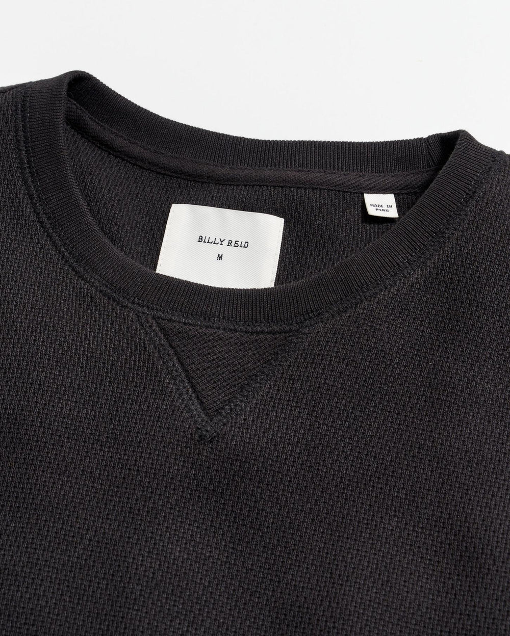 Men Thermal L/S Crew Black | Billy Reid Sweaters &amp; Sweatshirts