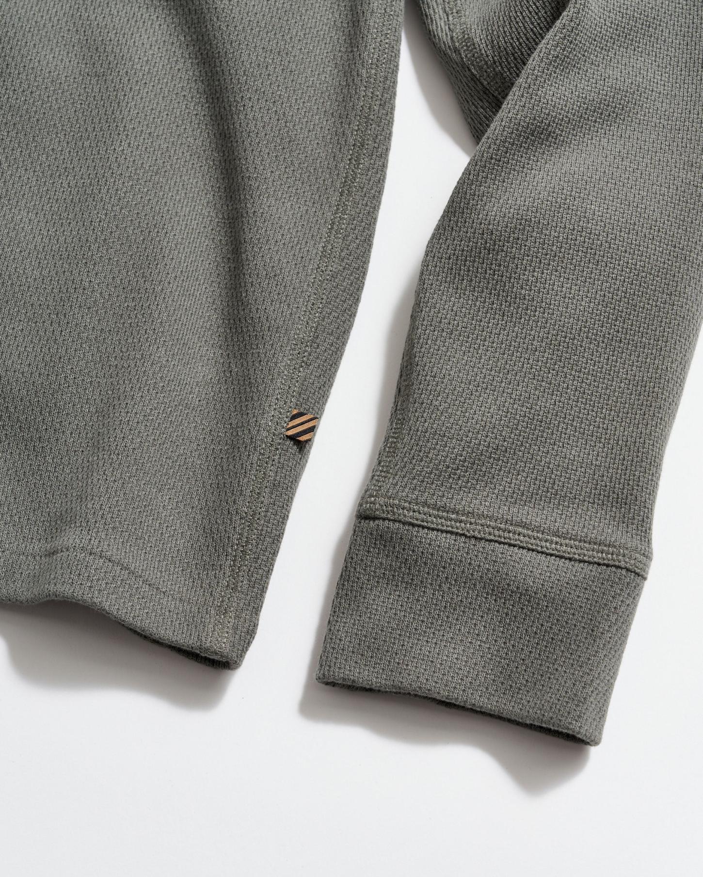 Men Thermal L/S Crew Washed Grey | Billy Reid Sweaters &amp; Sweatshirts