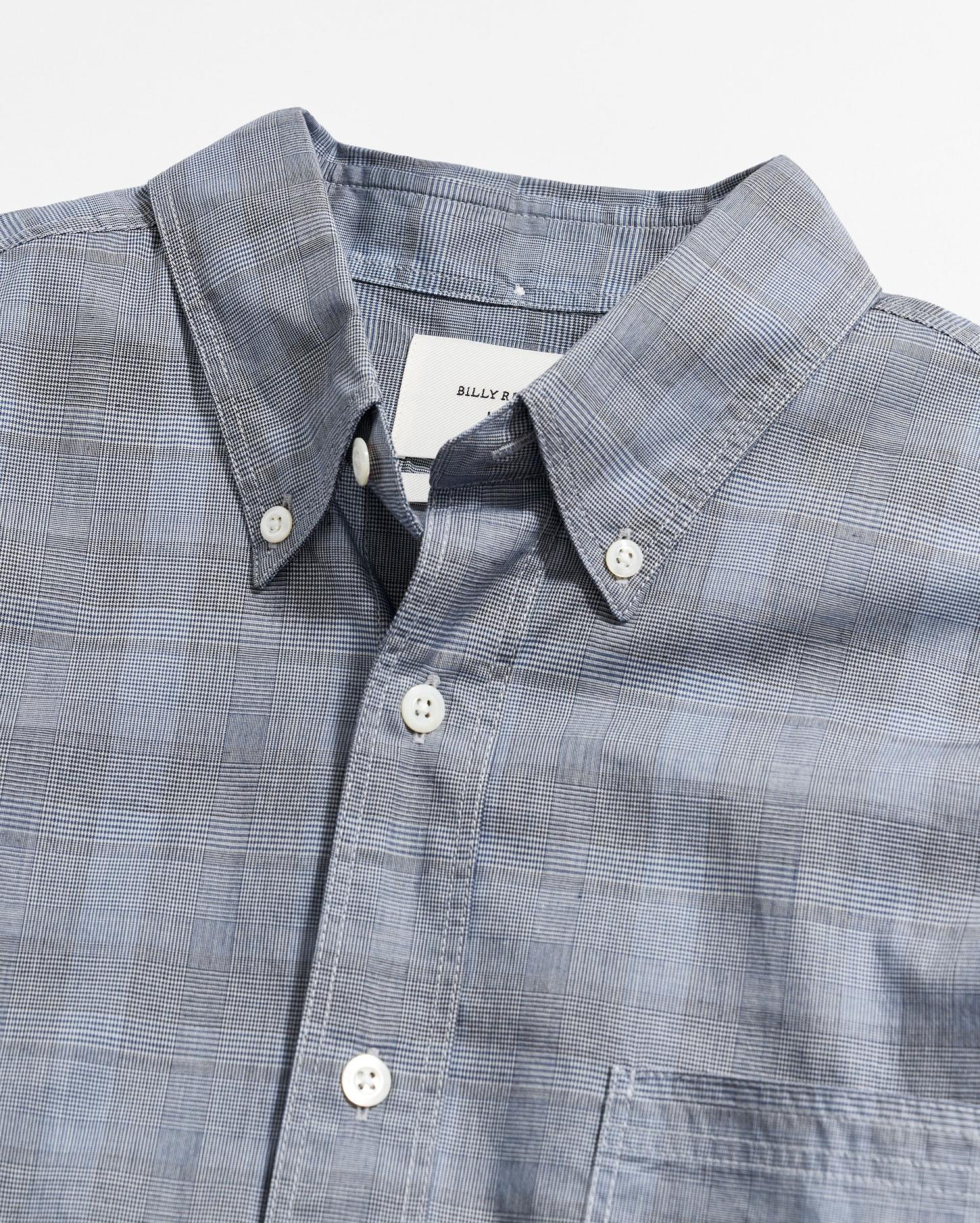 Men Tonal Grid Plaid Tuscumbia Shirt Bd Grey | Billy Reid Shirting