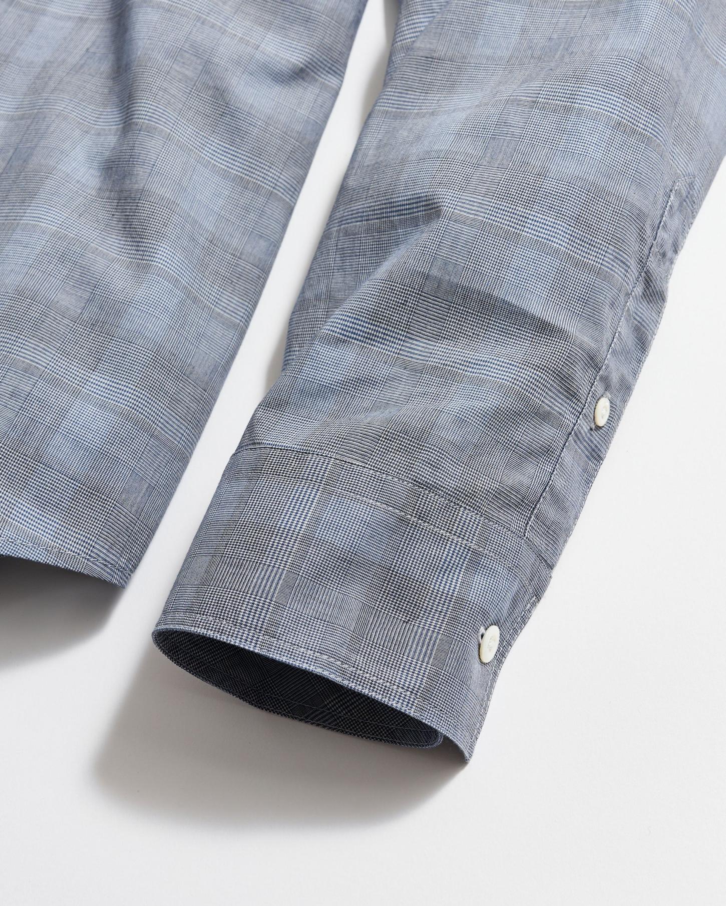 Men Tonal Grid Plaid Tuscumbia Shirt Bd Grey | Billy Reid Shirting