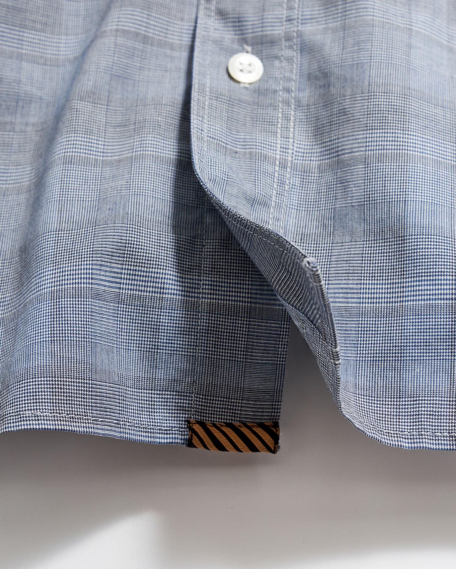 Men Tonal Grid Plaid Tuscumbia Shirt Bd Grey | Billy Reid Shirting