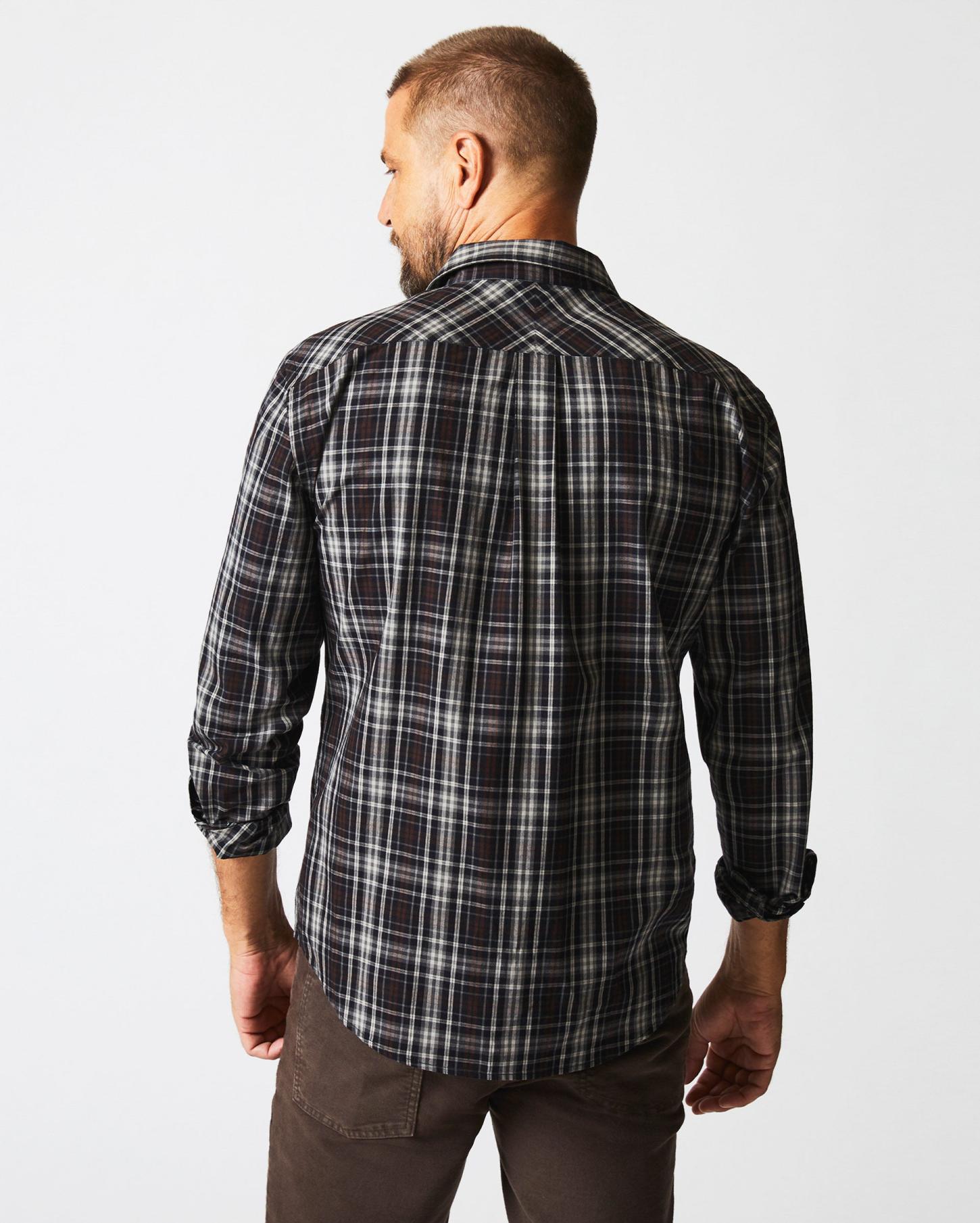 Men Tonal Plaid Tuscumbia Shirt Black/multi | Billy Reid Shirting