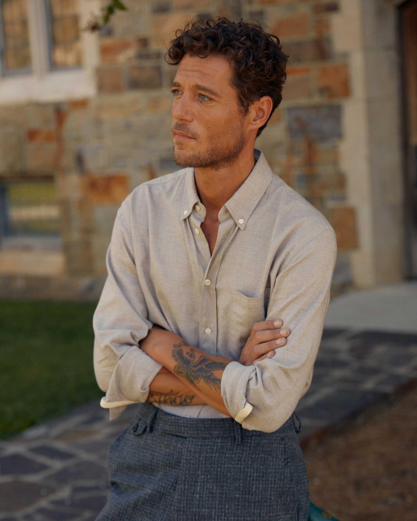 Men Tuscumbia Classic Shirt Tan | Billy Reid Shirting