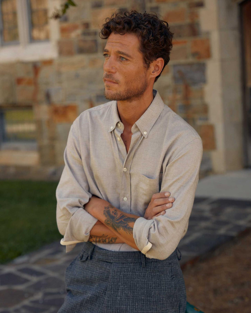 Men Tuscumbia Classic Shirt Tan | Billy Reid Shirting