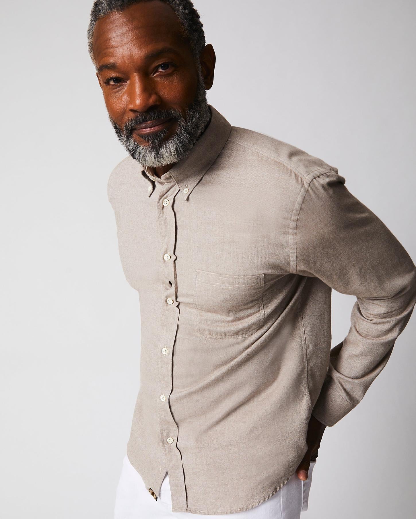 Men Tuscumbia Classic Shirt Tan | Billy Reid Shirting