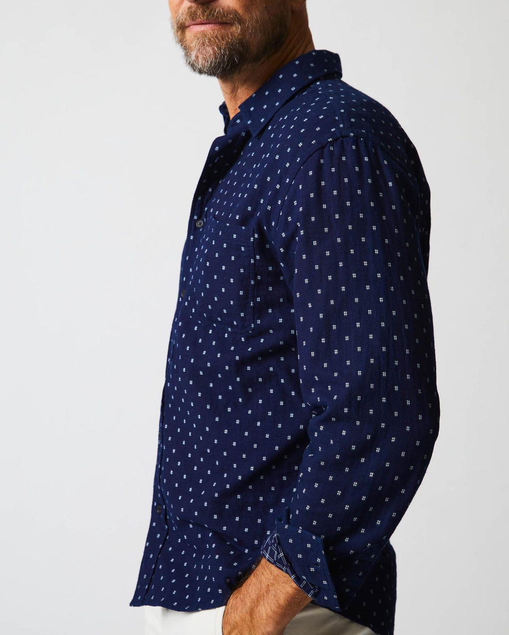 Men Tuscumbia Shirt Indigo/white | Billy Reid Shirting