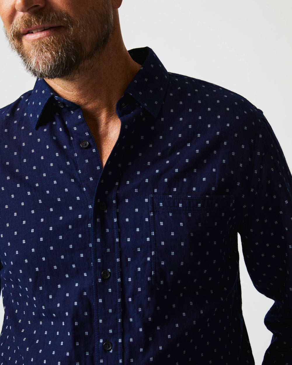 Men Tuscumbia Shirt Indigo/white | Billy Reid Shirting