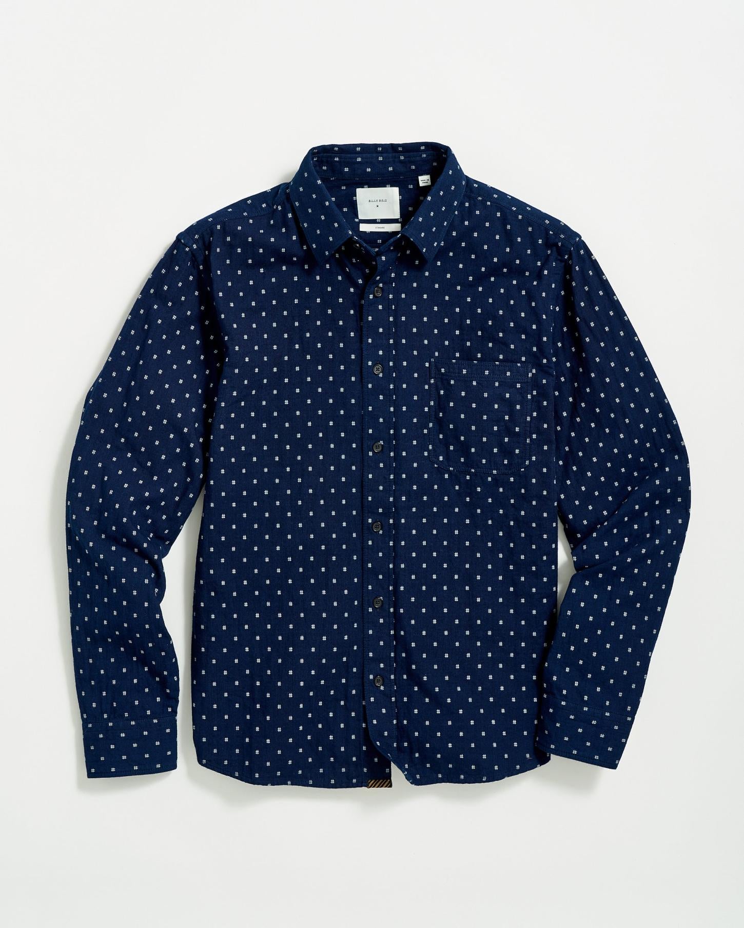 Men Tuscumbia Shirt Indigo/white | Billy Reid Shirting