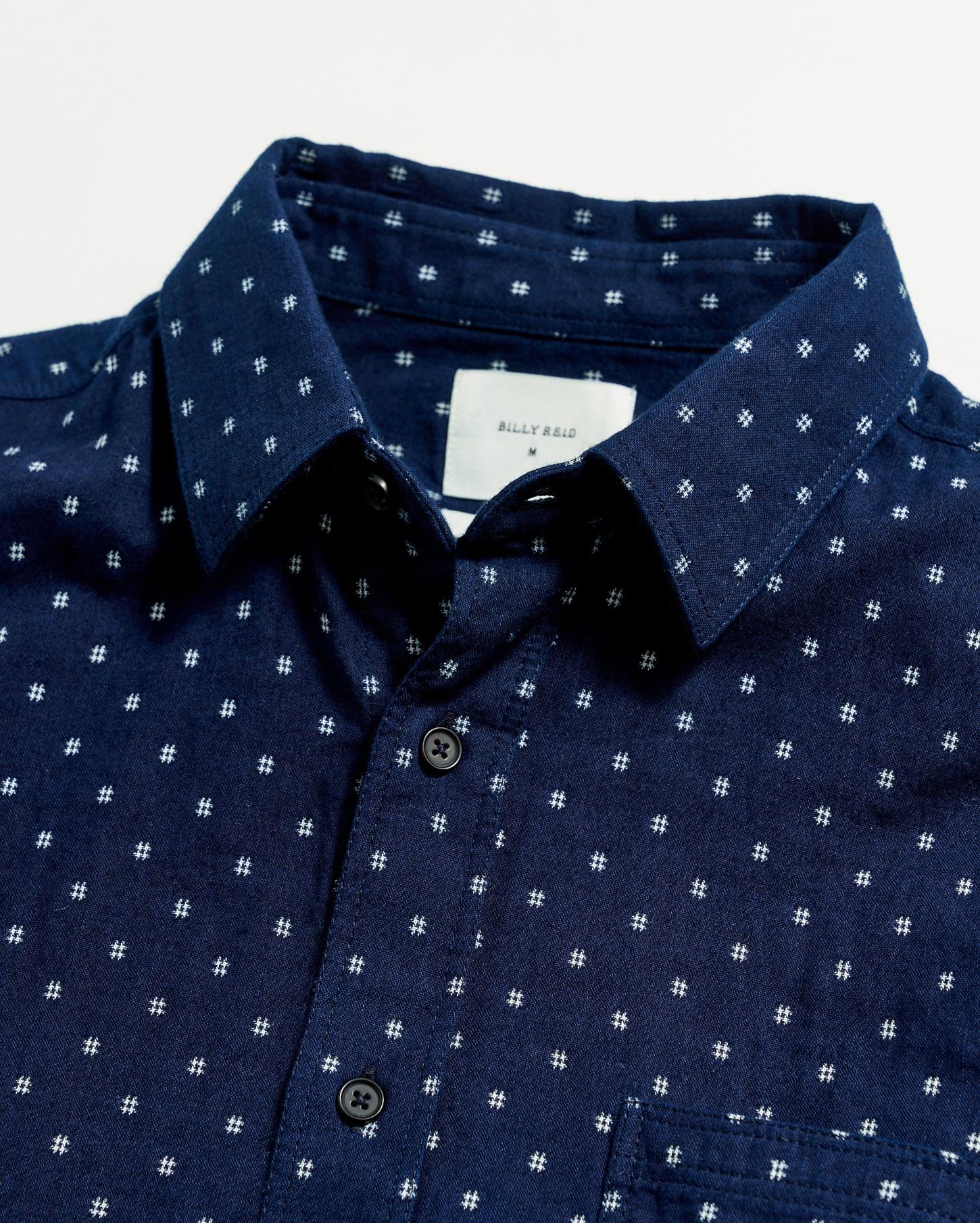 Men Tuscumbia Shirt Indigo/white | Billy Reid Shirting