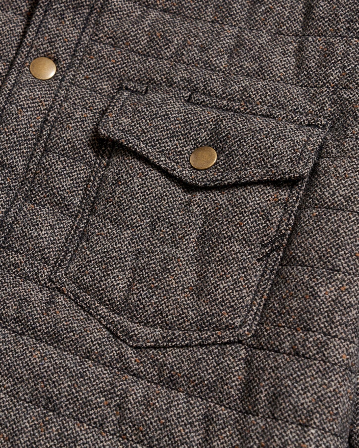 Men Tweed Theo Shirt Jacket Chocolate Tweed | Billy Reid Jackets &amp; Outerwear
