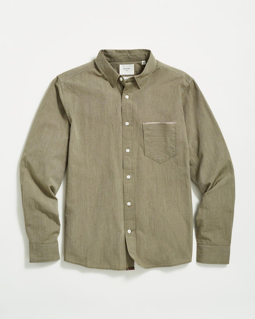 Men Twisted Msl 1-Pocket Shirt Olive | Billy Reid Shirting
