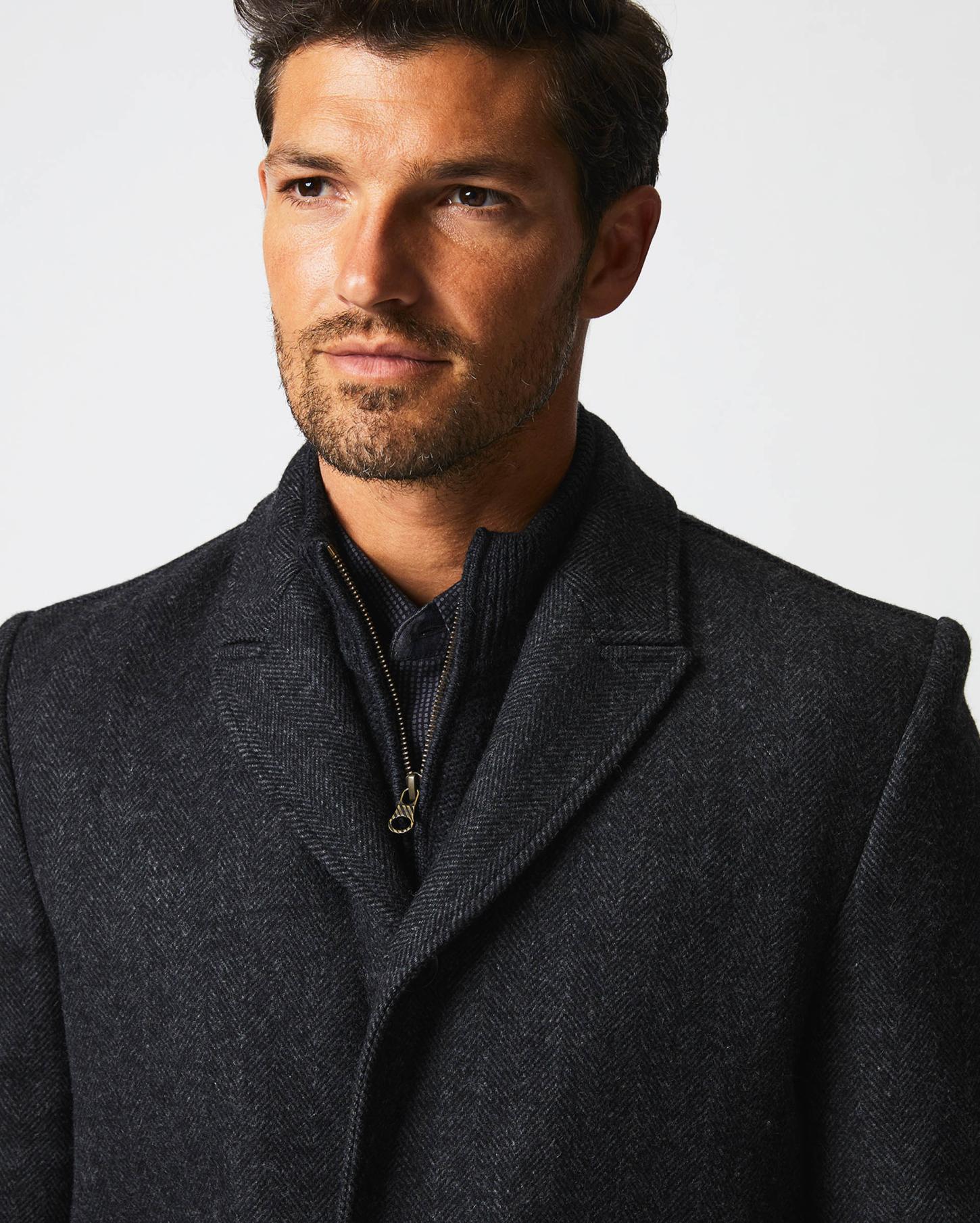 Men Walking Car Coat Charcoal | Billy Reid Jackets &amp; Outerwear