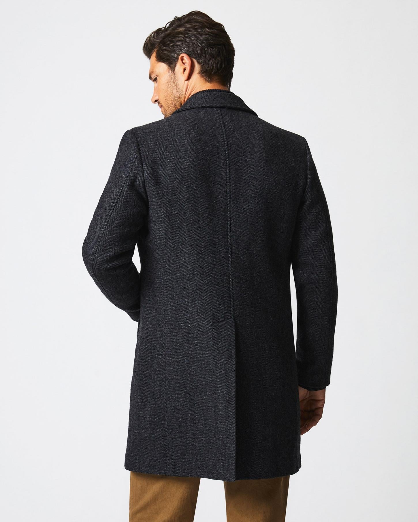 Men Walking Car Coat Charcoal | Billy Reid Jackets &amp; Outerwear