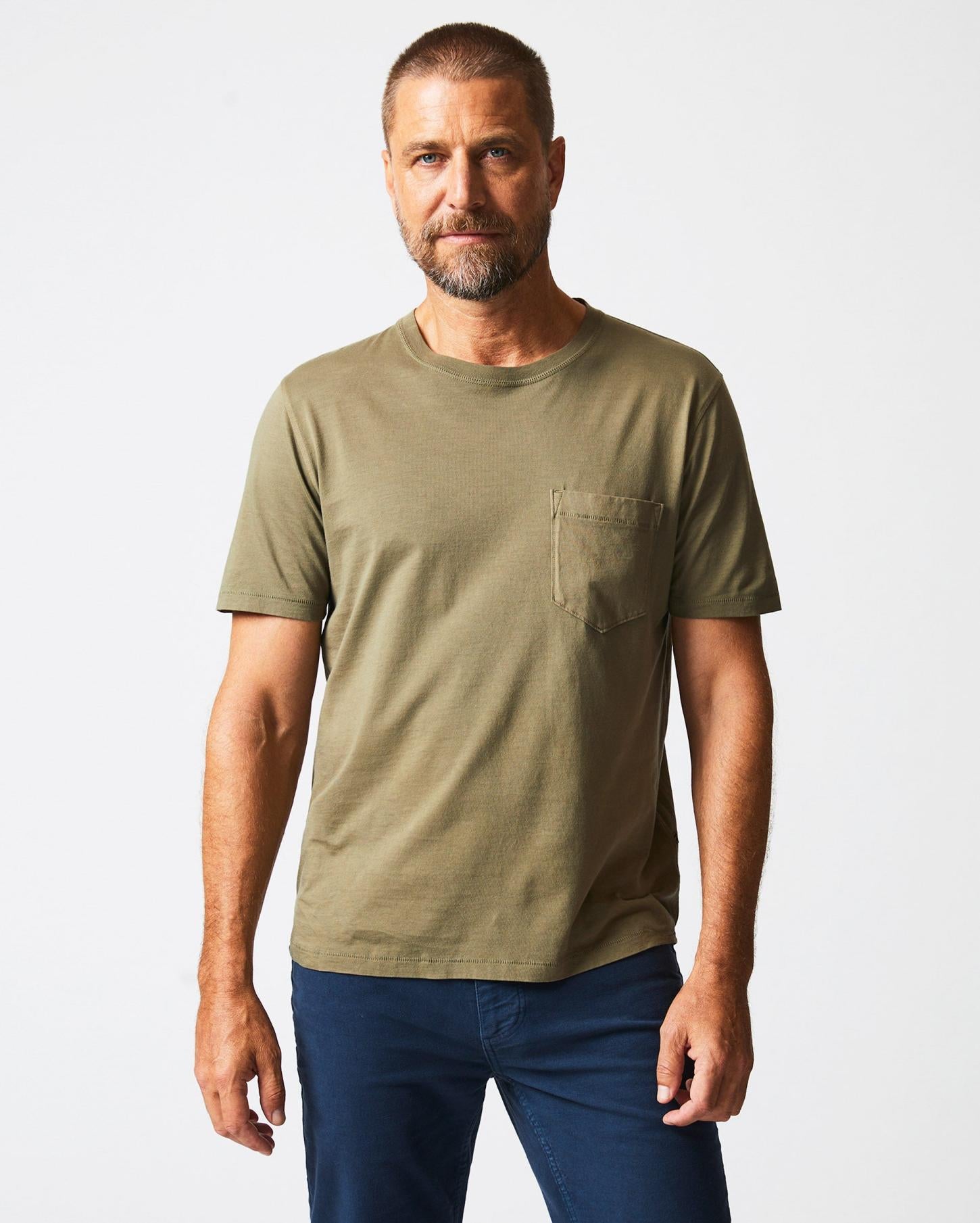 Men Washed Tee Moss | Billy Reid Polos, Tees &amp; Henleys