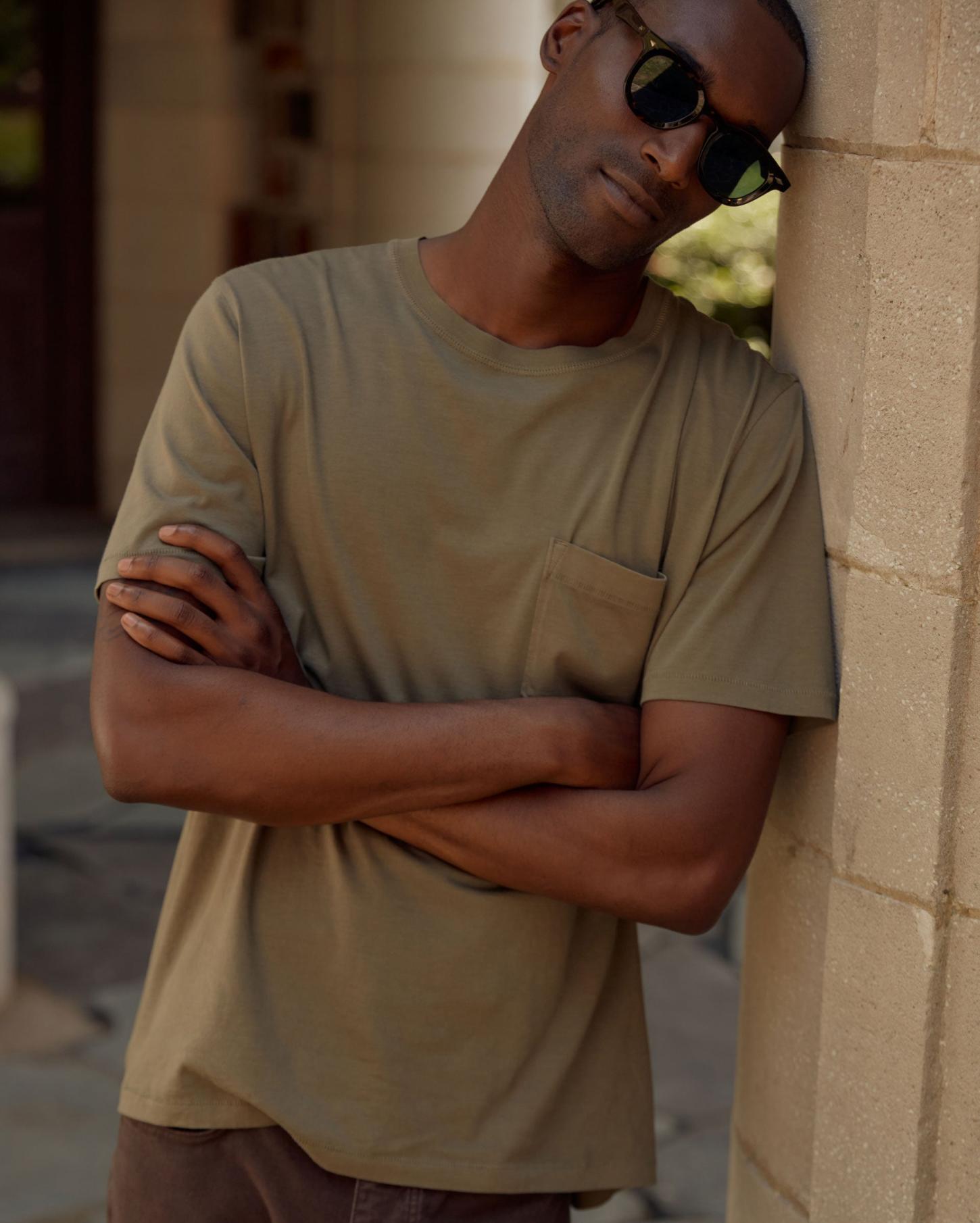 Men Washed Tee Moss | Billy Reid Polos, Tees &amp; Henleys